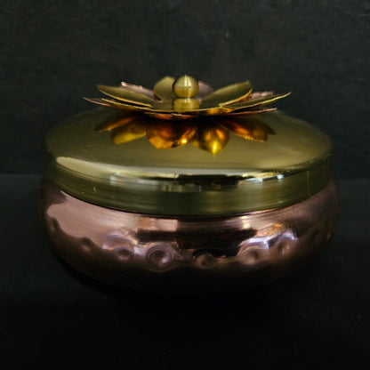 Wick Scented Bowl Candle for Gifting and Home Decoration. Diwali Christmas and Valentine's Day Gift Soy Wax Copper Plated Bowl