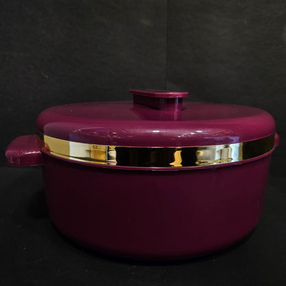 MILTON Curve 2000 Inner Stainless Steel Casserole Maroon BPA Free,Food Grade,Easy to Carry Easy to Store Chapati,Roti