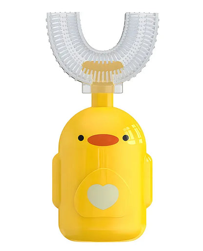 Baby U-Shaped Toothbrush - Silicone Bristles, U-Shaped 360° Oral Cleaning, Cartoon Handle Design, Soft and Safe for Infants and Toddlers