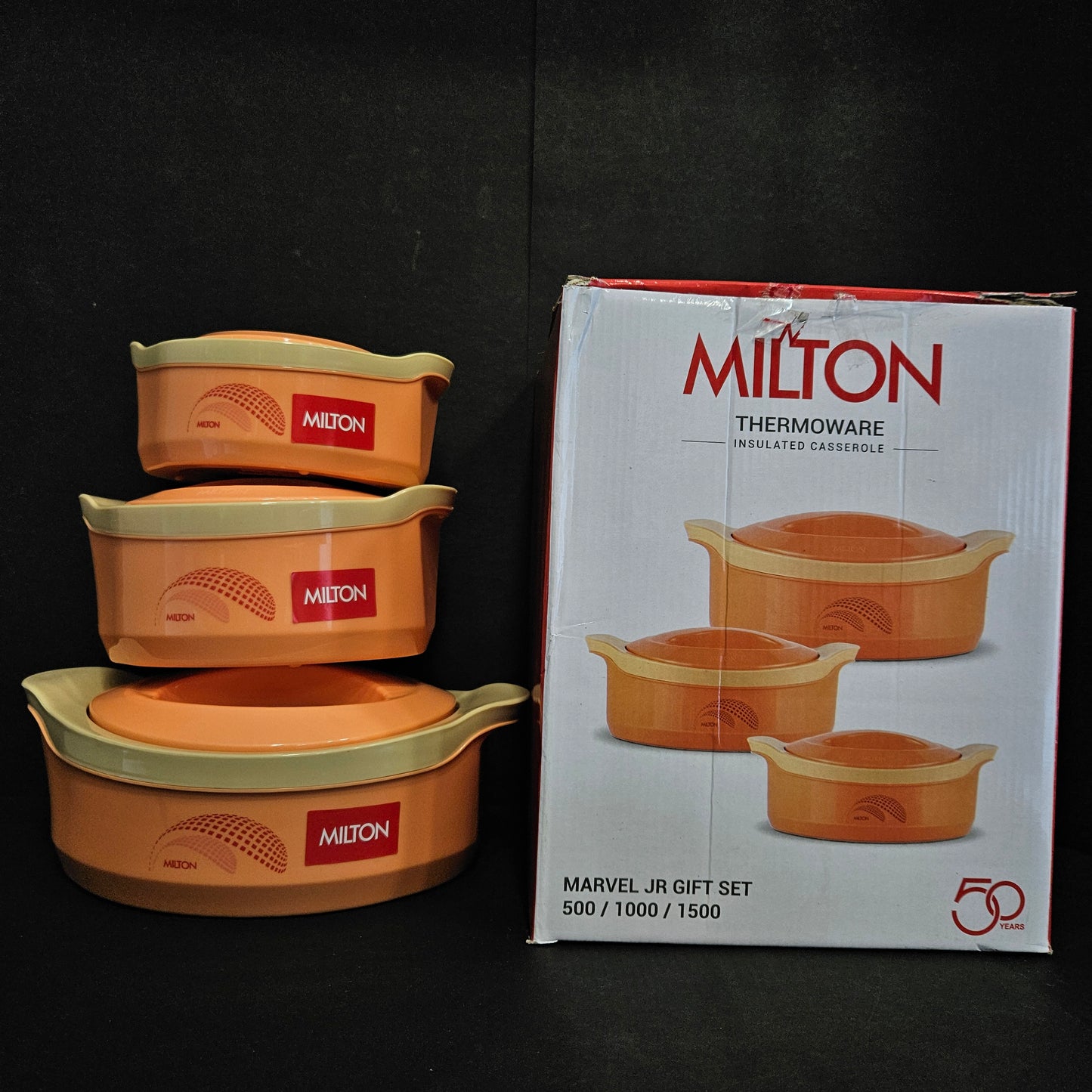 Milton marvel Jr.gift set of 3 pieces Thermoware Insulated casserole hot pack