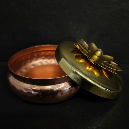 Wick Scented Bowl Candle for Gifting and Home Decoration. Diwali Christmas and Valentine's Day Gift Soy Wax Copper Plated Bowl