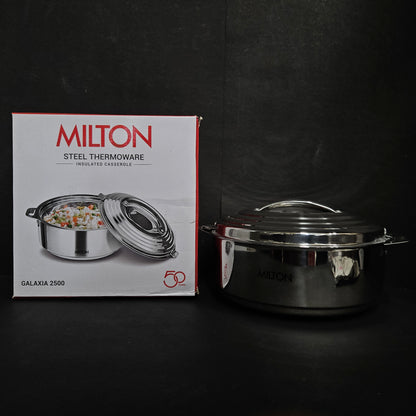 Milton Stainless Steel thermoware Insulated casserole galaxia 2500 hot&Cold,pu Insulated,Double walled hot pack