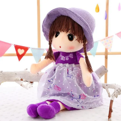 Cute Sweet Girl Model Plush Stuffed Wedding Rag Dolls Kids Gifts Blue Birthday Gift