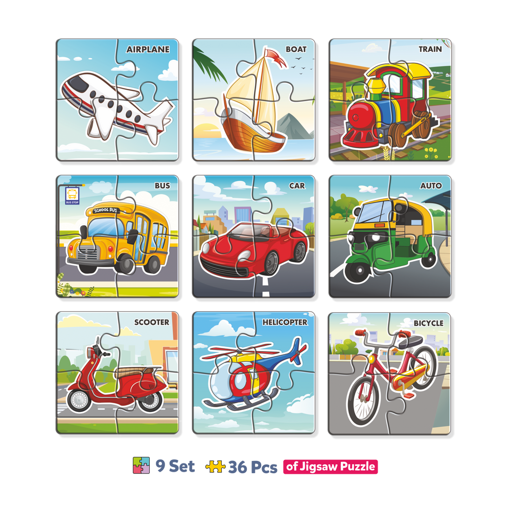 Kids 4pcs Puzzle" set by Aryans Eduworld, designed for children  It is a set of jigsaw puzzles  developing skills