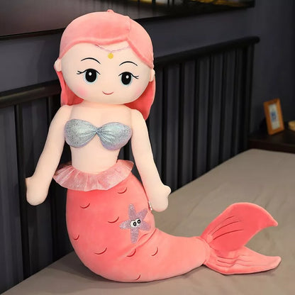 Mermaid Pillow Doll Ragdoll Stuffed Soft Toy Kids GiftPillow Back Plush Toy Ragdoll Large Creative Thigh Birthday Gift Kids Gift