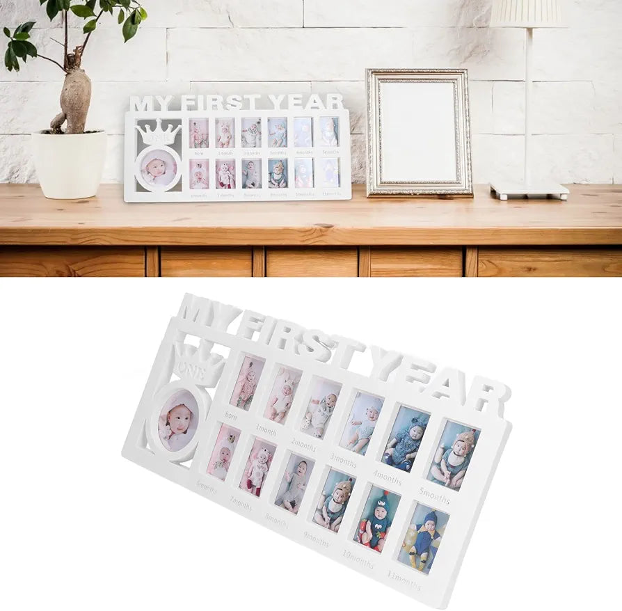 Newborn Photo Frame with 12 Small Picture Frames Widely Used Baby Photo Frame Set Used Long Time for Decoration or Gift