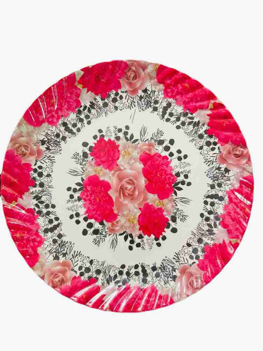 Melamine Dinner Plate Round Floral Printed Dinner Plate for everyday use