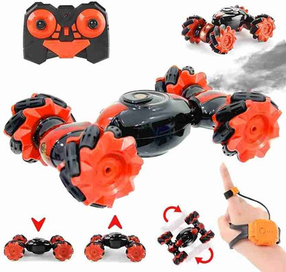 Smoke Twist Car With Double Remote Control Dancing Stunt Car Rechargeable car for kids to make more fun