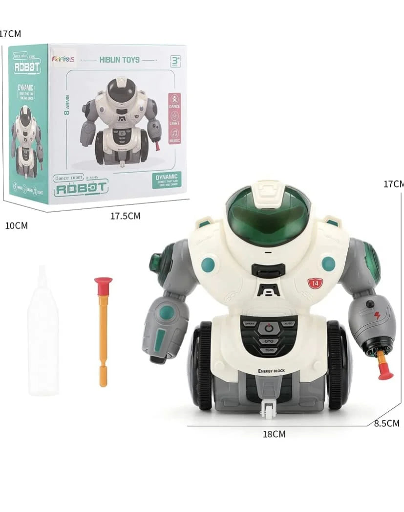 Robot Toys for Boys Girls Dancing Singing Walking Talking Sliding Robot with Colorful and Spray Electronic Toys Interactive Early Educational Robot Toys