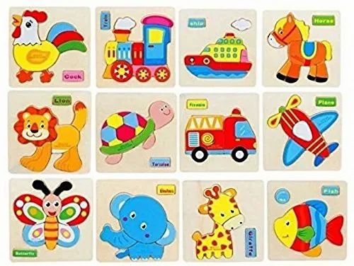 wooden jigsaw puzzles designed for young children.